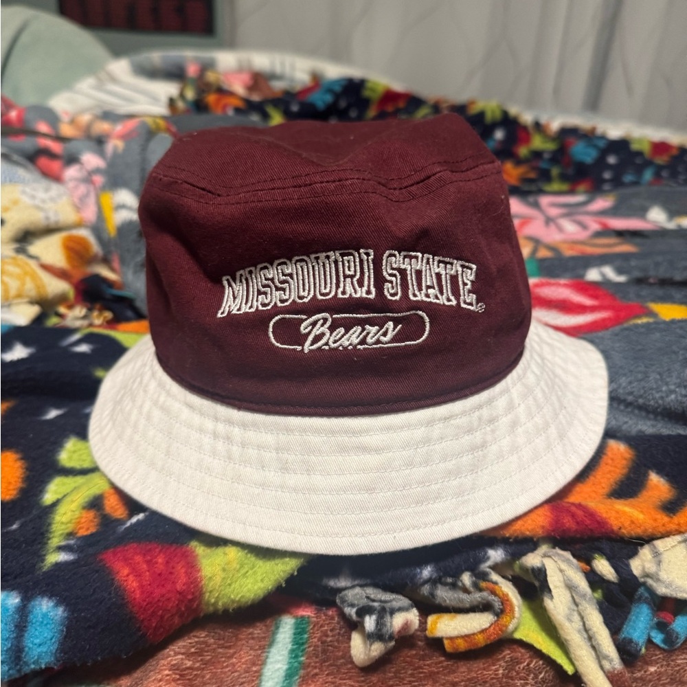 Champion Burgundy and White Bucket Hat